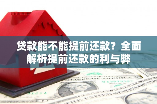 墨竹工卡贷款能不能提前还款？全面解析提前还款的利与弊