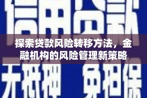 墨竹工卡探索贷款风险转移方法，金融机构的风险管理新策略
