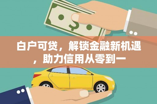 墨竹工卡白户可贷，解锁金融新机遇，助力信用从零到一