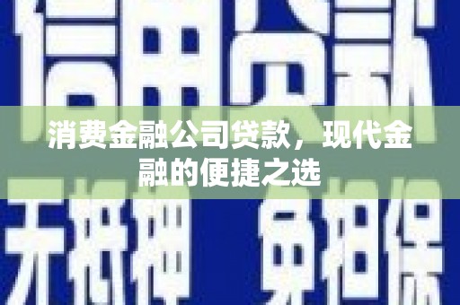 墨竹工卡消费金融公司贷款，现代金融的便捷之选