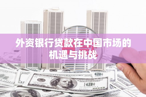 墨竹工卡外资银行贷款在中国市场的机遇与挑战