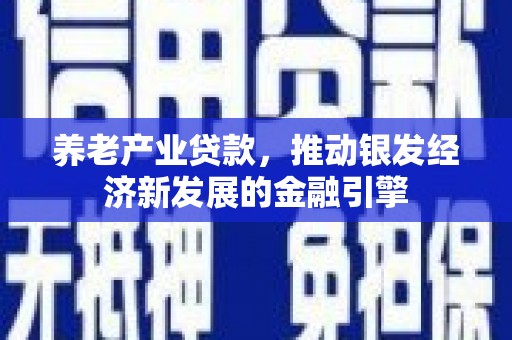 墨竹工卡养老产业贷款，推动银发经济新发展的金融引擎