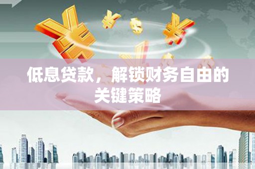 墨竹工卡低息贷款，解锁财务自由的关键策略