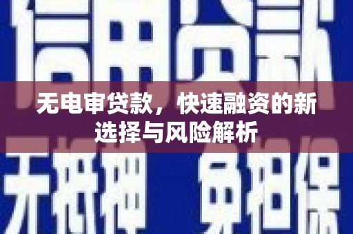 墨竹工卡无电审贷款，快速融资的新选择与风险解析