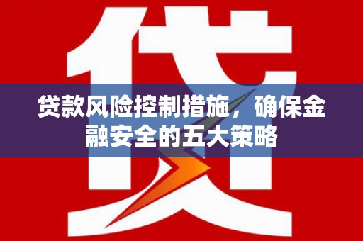 墨竹工卡贷款风险控制措施，确保金融安全的五大策略