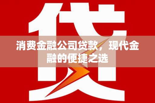 墨竹工卡消费金融公司贷款，现代金融的便捷之选