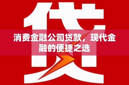 墨竹工卡消费金融公司贷款，现代金融的便捷之选